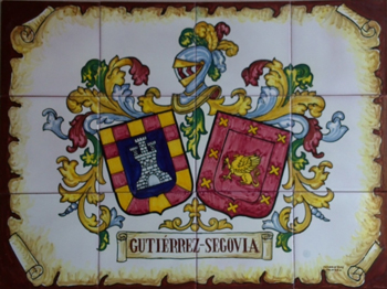 CUADRO HERALDICO PERGAMINO APAISADO